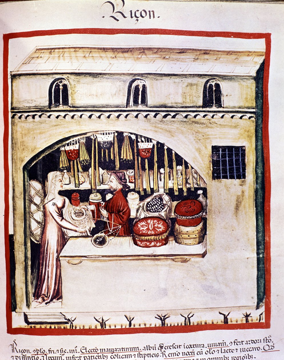 Venditore di riso - in Tacuinum Sanitatis da Unknown artist