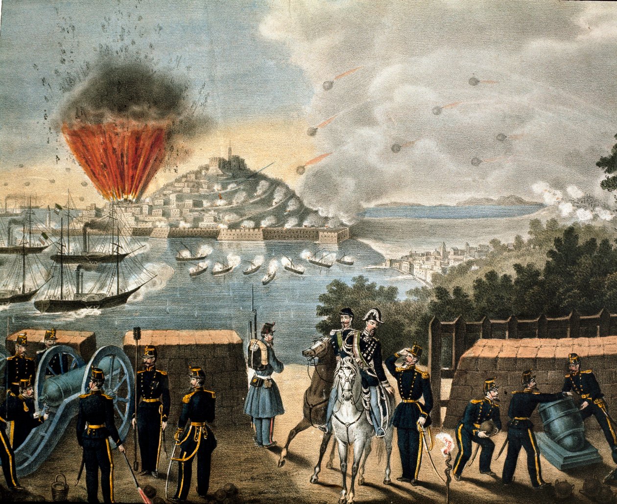 Risorgimento - Spedizione dei Mille di Giuseppe Garibaldi - Assedio di Gaeta da Unknown artist