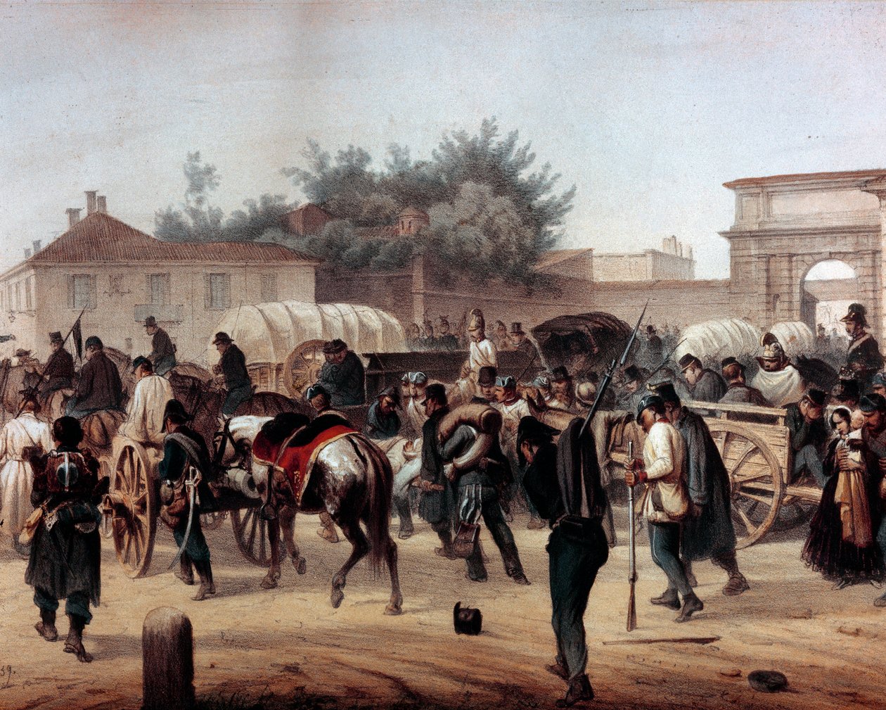 Risorgimento: Le Cinque Giornate di Milano (18-22 marzo 1848) da Unknown artist