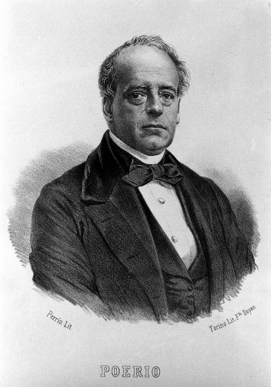 Risorgimento: ritratto di Carlo Poerio, rivoluzionario italiano. Incisione del XIX secolo da Unknown artist