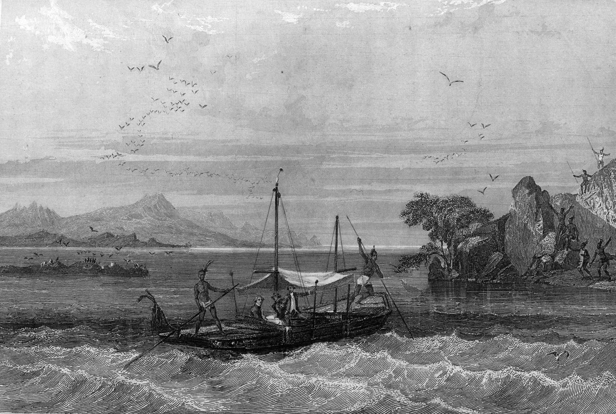 Robert Cavelier de La Salle (1643-1687) arriva alla foce del Mississippi, aprile 1675. In 