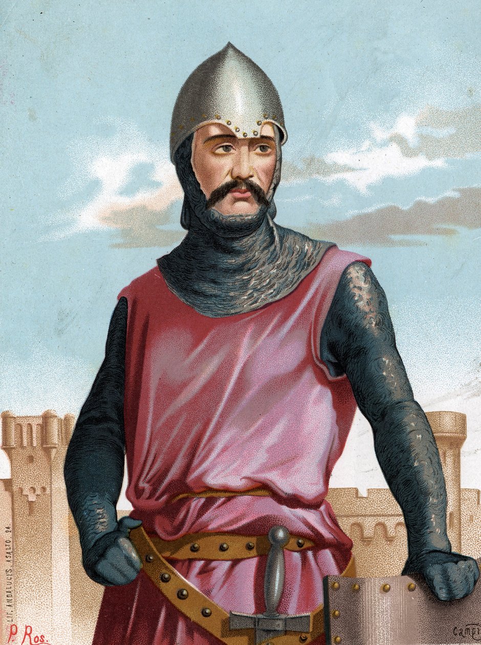 Rodrigo Díaz de Vivar, noto come il Cid Campeador, eroe spagnolo (1043-1099). Da 