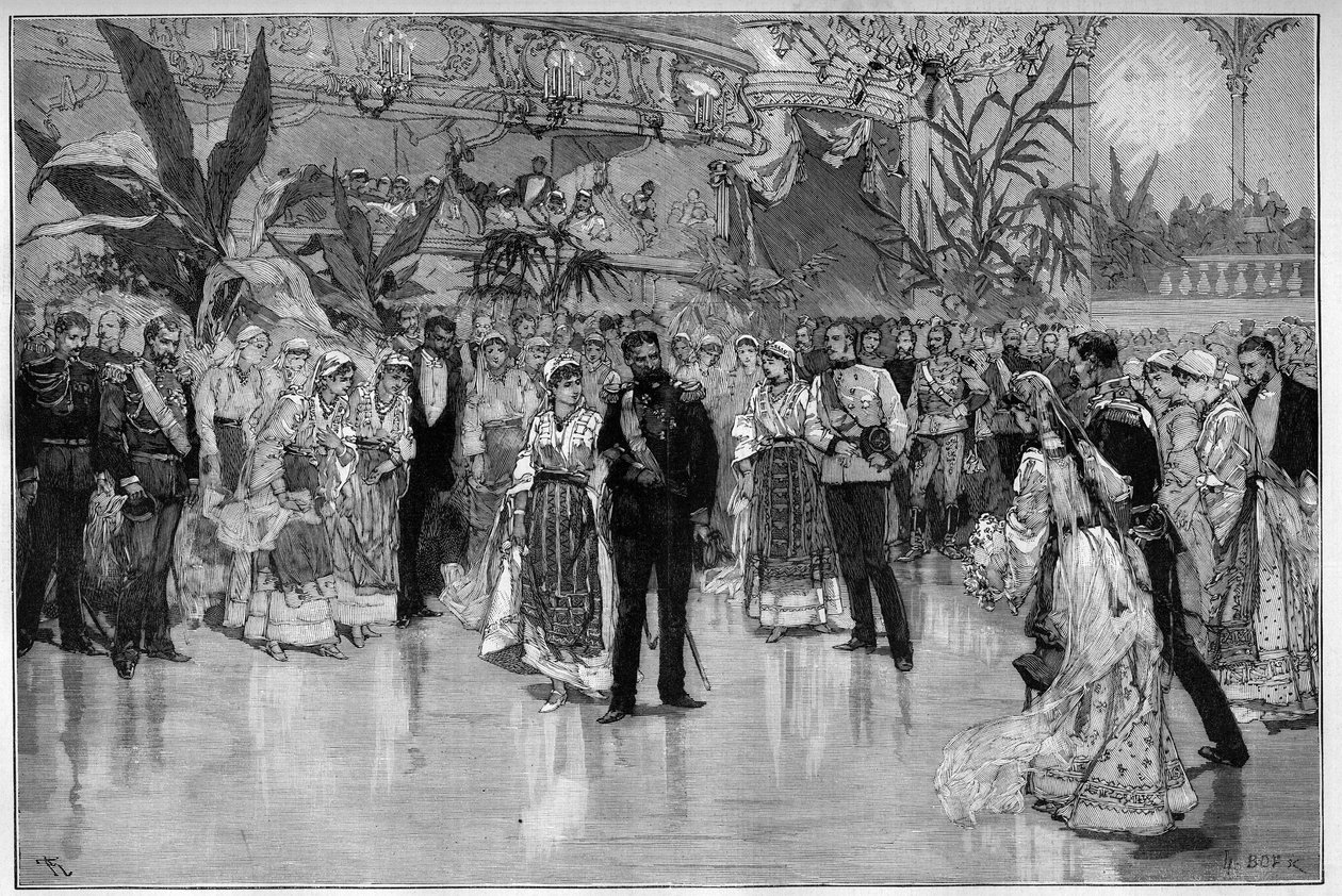 Romania: Ballo dato in onore del Principe Rodolfo (1858-1889) e della Principessa Stefania d