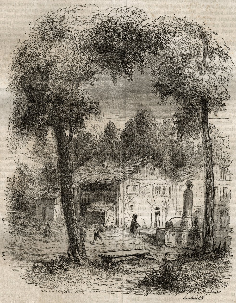 Rousseau a Motiers (Canton Neuchatel) - Illustrazione per le 