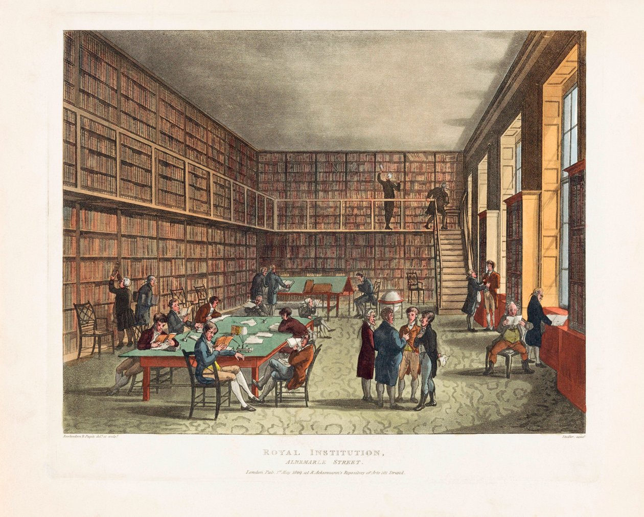 Biblioteca della Royal Institution da Unknown artist