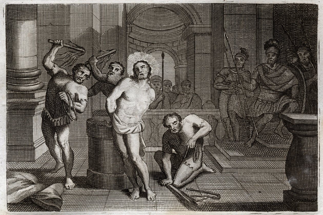 Bibbia di Royaumont, Nuovo Testamento: Flagellazione di Gesù Cristo. Illustrazione del 1811 da Unknown artist