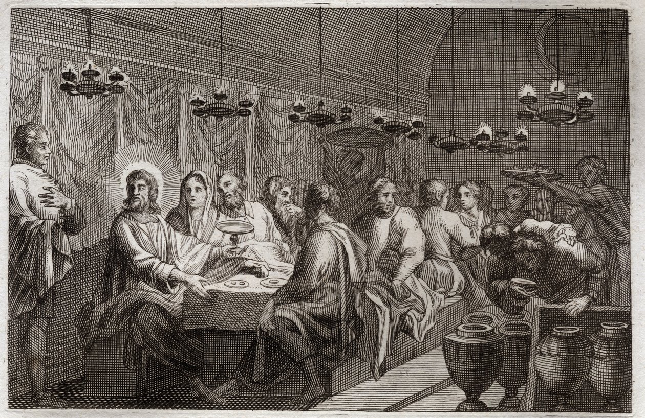 Bibbia di Royaumont, Nuovo Testamento: Le nozze di Cana. Primo miracolo di Gesù Cristo che trasformò l