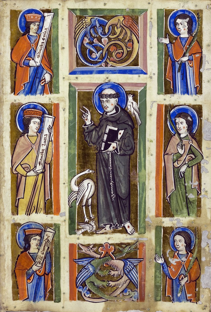 San Francesco predica agli uccelli da Unknown artist
