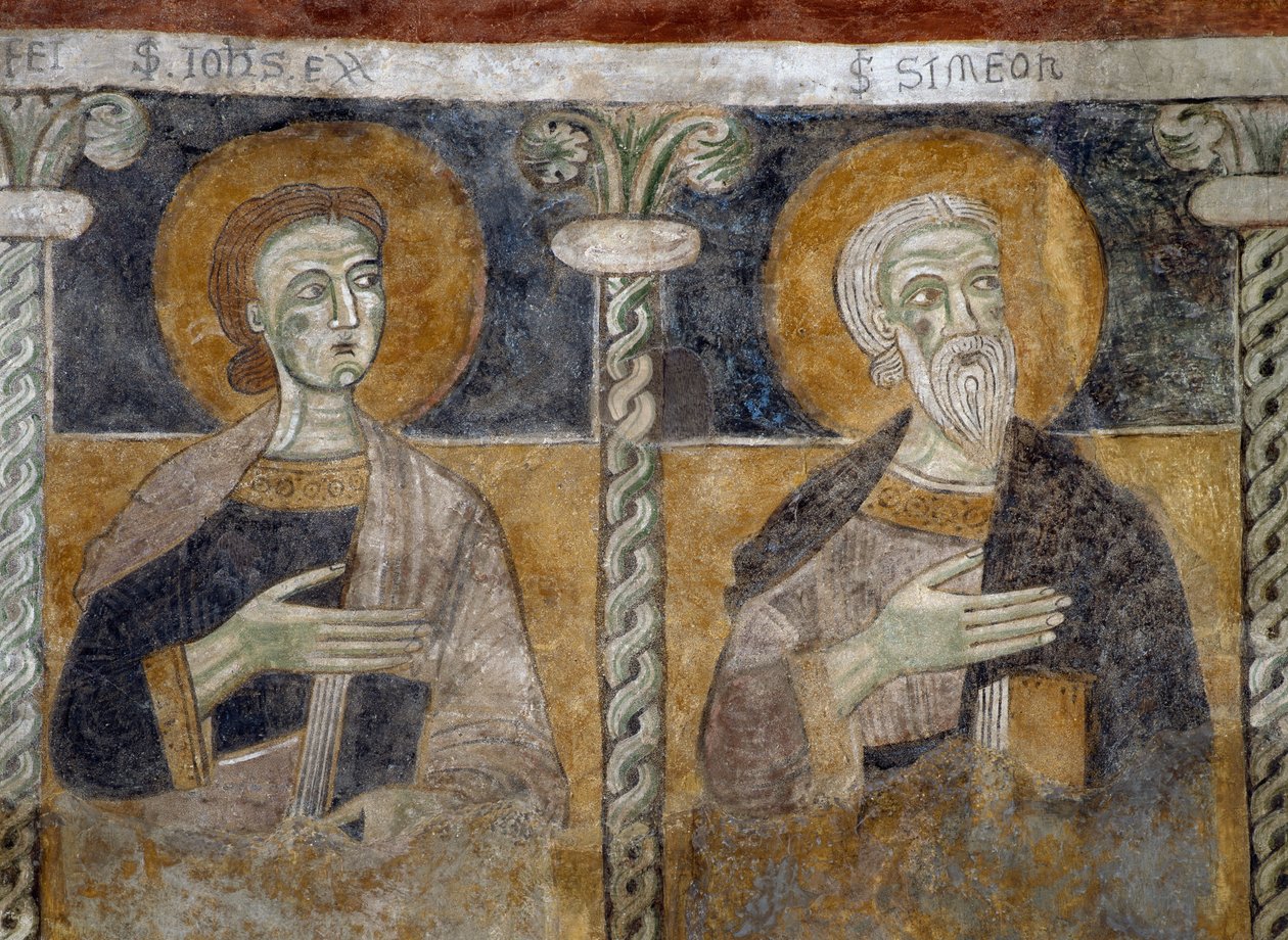 Santi Giovanni Evangelista e Simeone, dettaglio dell