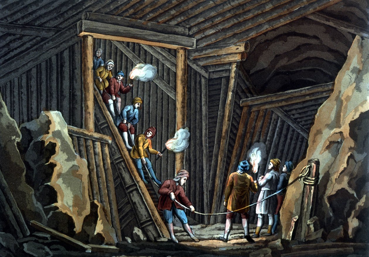 Miniera di sale in Germania alla fine del XVIII secolo da Unknown artist