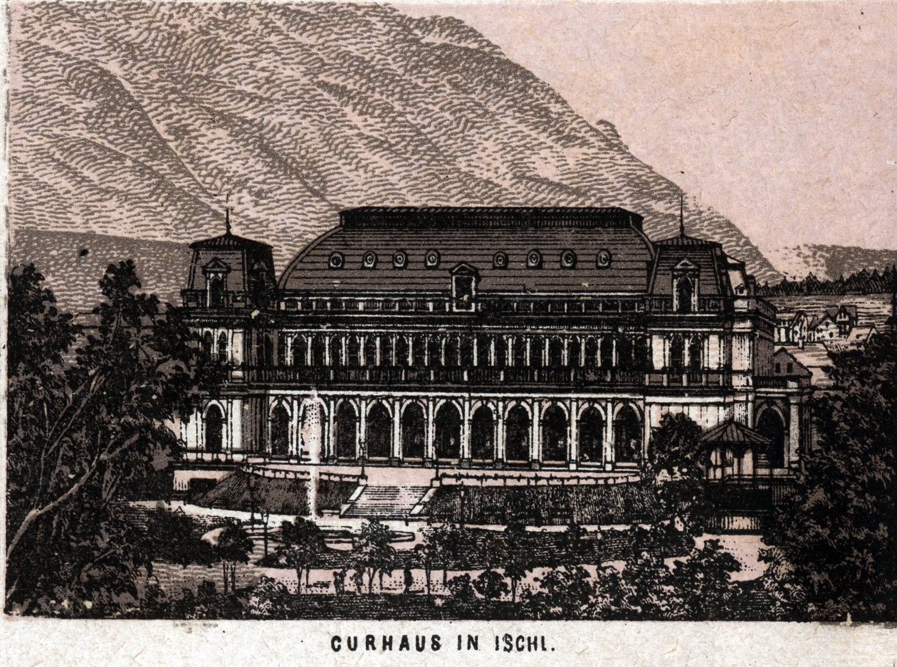 Regione del Salzkammergut, Austria: vista del Curhaus a Ischl. in 
