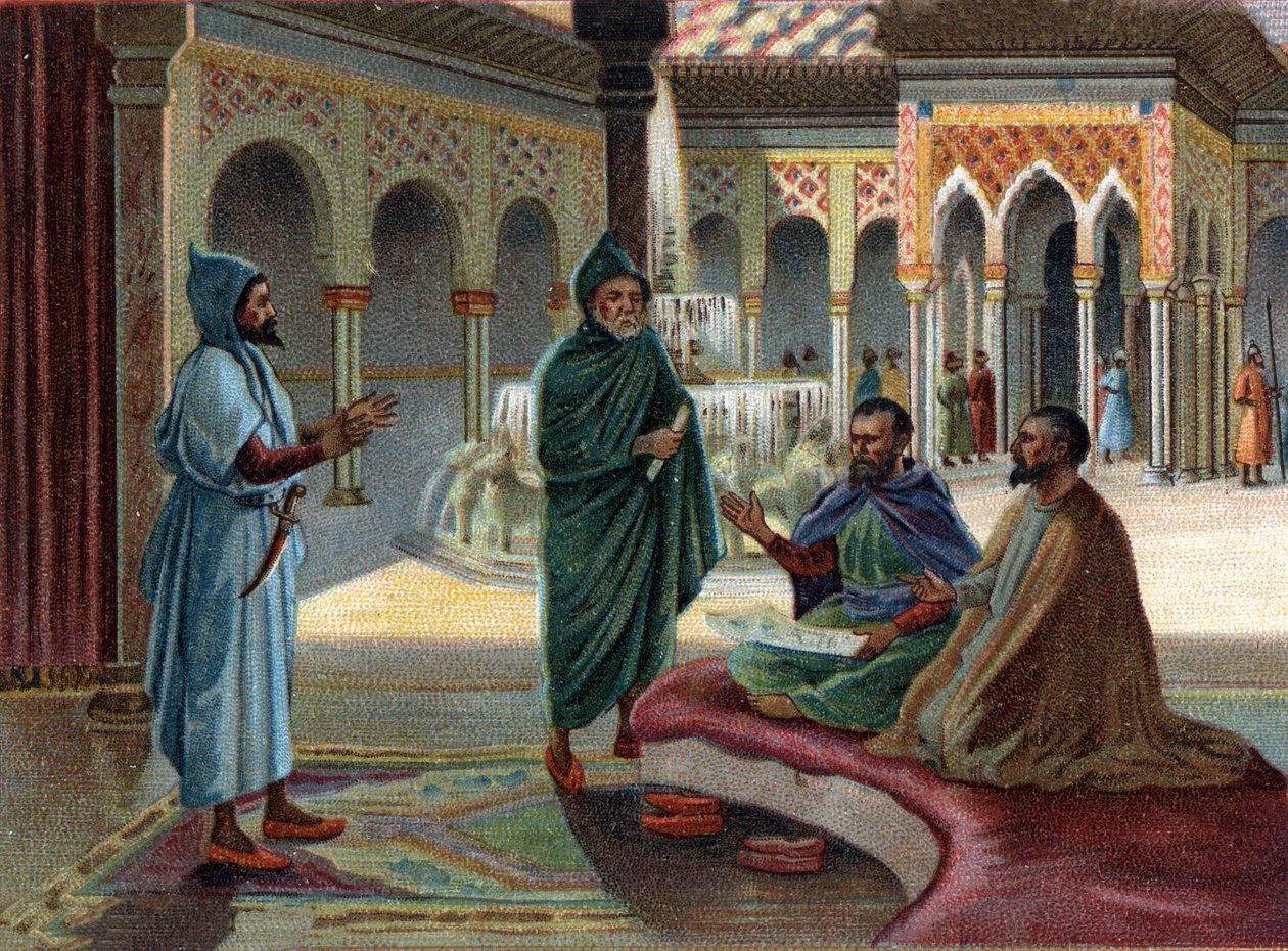Scene di Regni Scomparsi: Consiglio Moresco (Moreschi, nome dato agli arabi che occuparono parte della Spagna) nel Palazzo dell