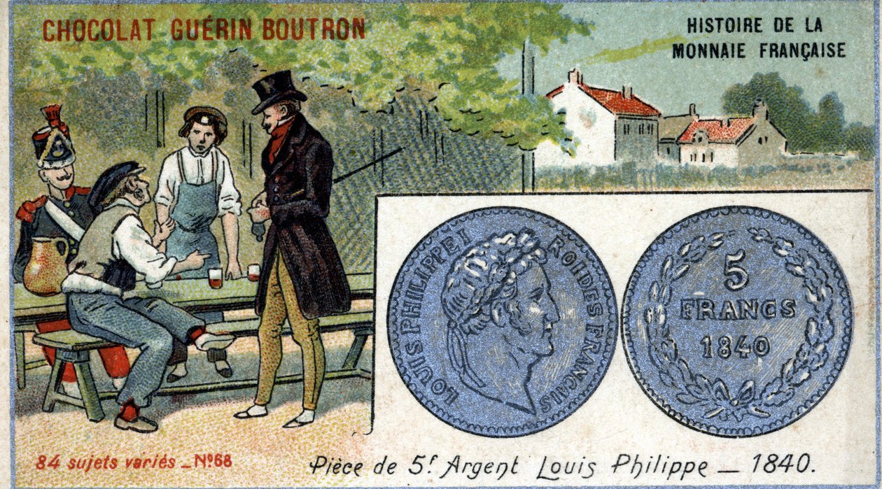 Serie Histoire de la Monnaie Française pubblicata da Chocolat Guérin Boutron. Moneta d