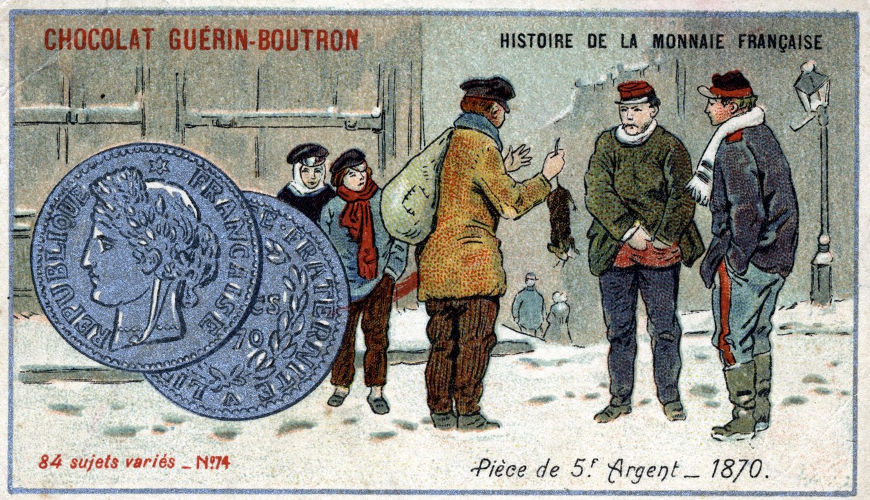 Serie Histoire de la Monnaie Française pubblicata da Chocolat Guérin Boutron. Moneta d