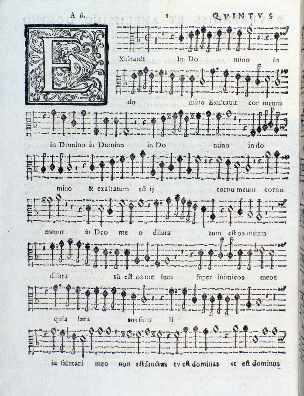Pagina della partitura del secondo libro di Sacrae symphoniae di Giovanni Gabrieli da Unknown artist