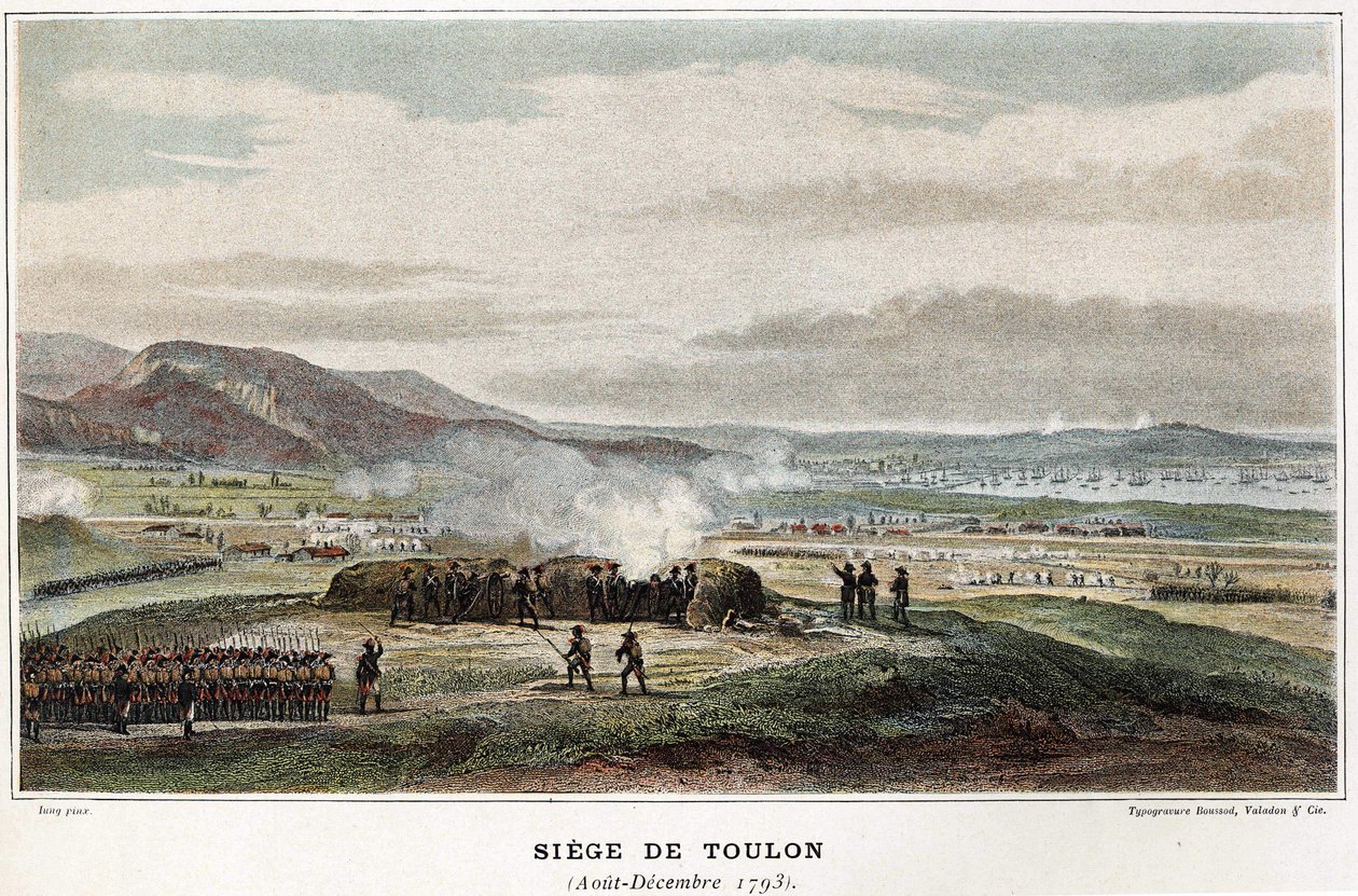 Assedio di Tolone agosto-dicembre 1793 - in "Le battaglie navali di Napoleone" da Unknown artist