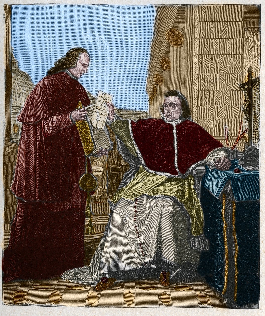Firma del Concordato tra Francia e Santa Sede, da parte di Papa Pio VII, 15 agosto da Unknown artist