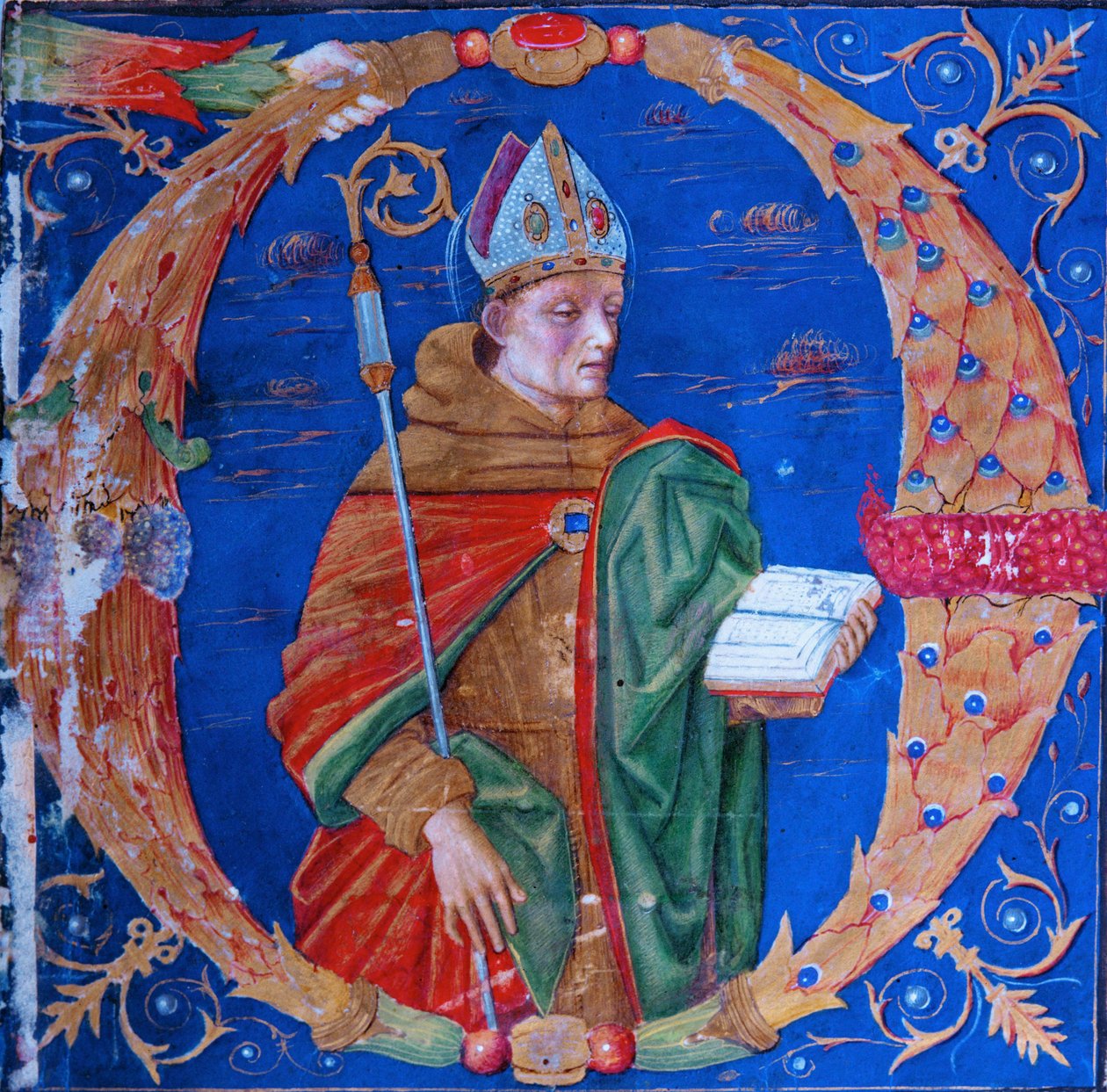 Illustrazione singola da un codice perduto della seconda metà (pergamena) da Unknown Artist