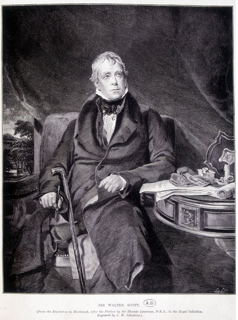 Sir John Walter Scott 1771-1832, scrittore e poeta inglese. da Unknown artist