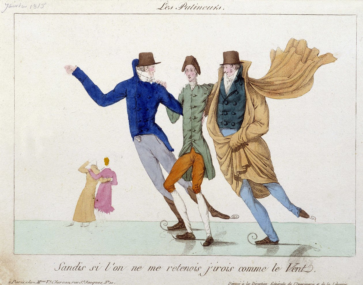 Pattinatori - disegno umoristico da Unknown artist