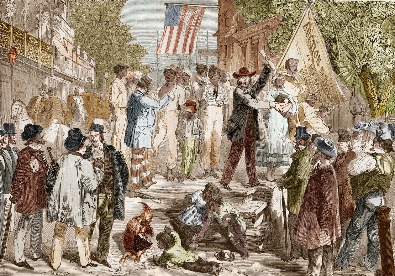 Vendita di schiavi a Richmond negli Stati Uniti nel 1864 da Unknown artist