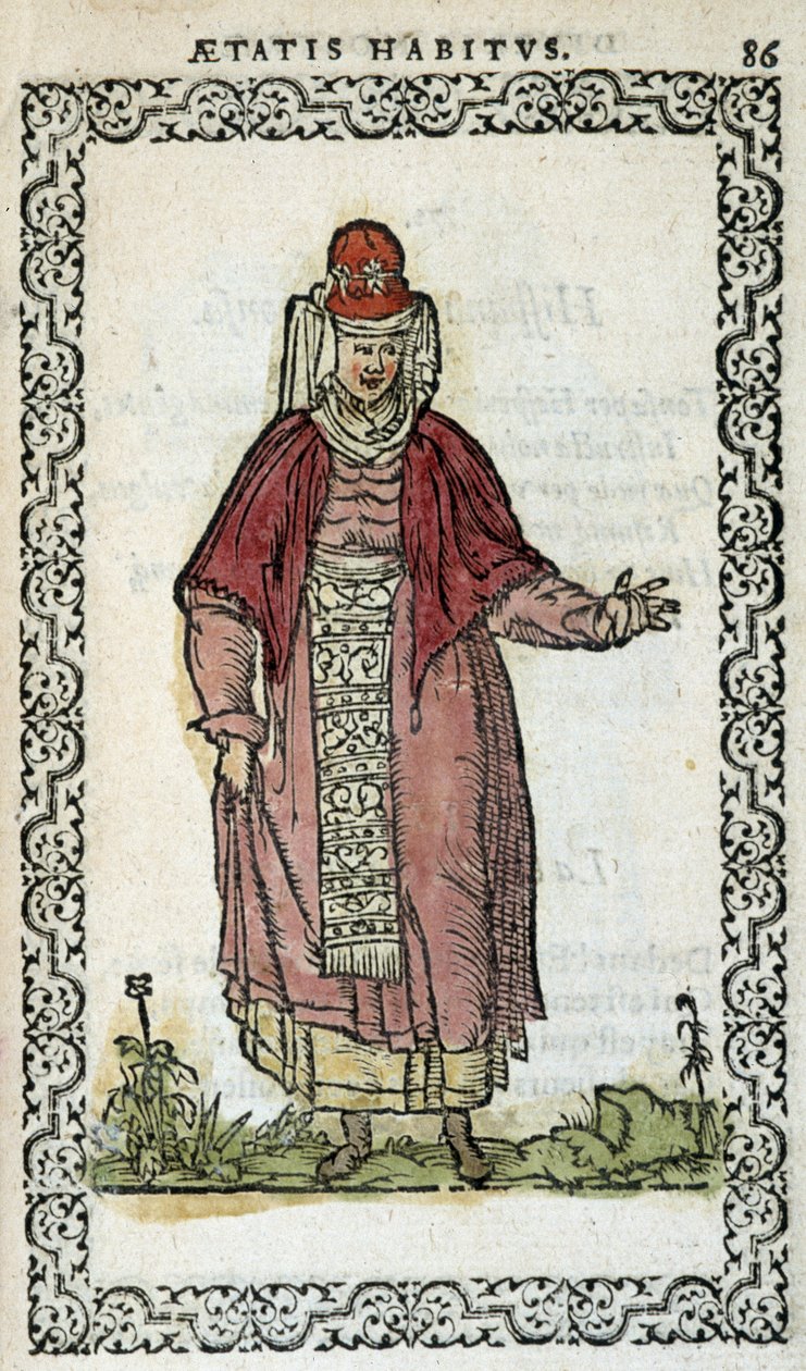 Donna spagnola - in "Habits et effigies" di Jean Sulperius da Unknown artist