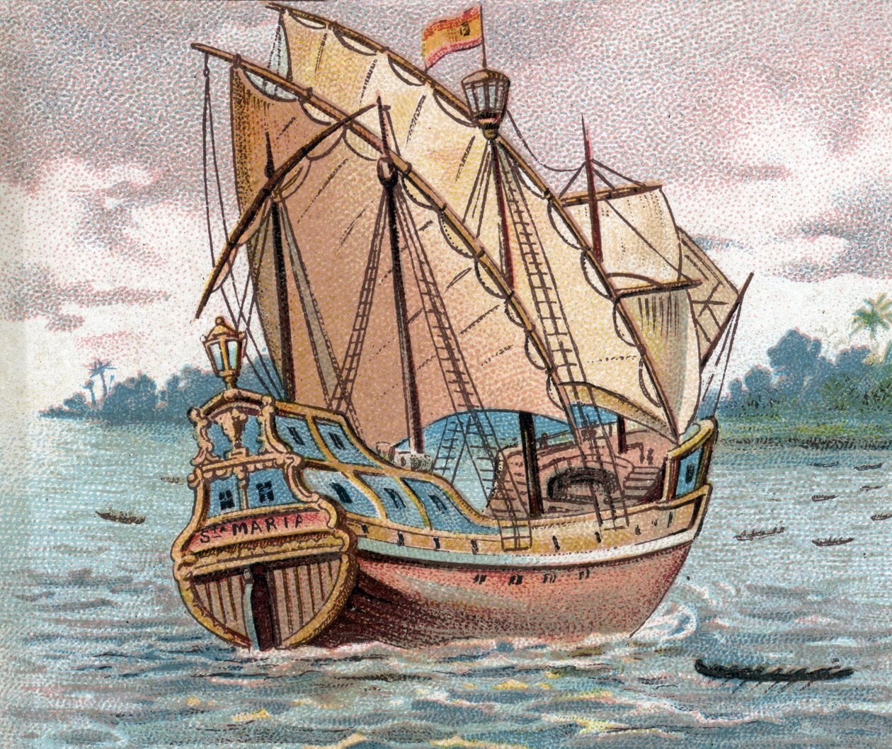 Caravella spagnola fine XV secolo da Unknown artist