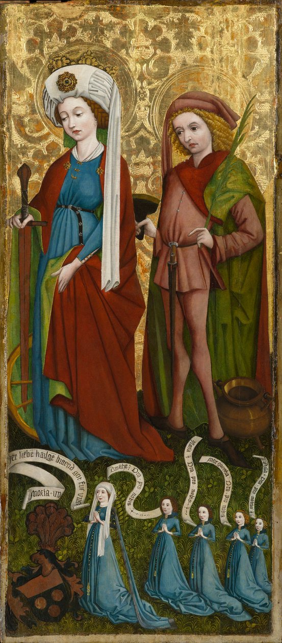 Santa Caterina e San Vito con Anna von Freiberg e le sue figlie da Unknown artist
