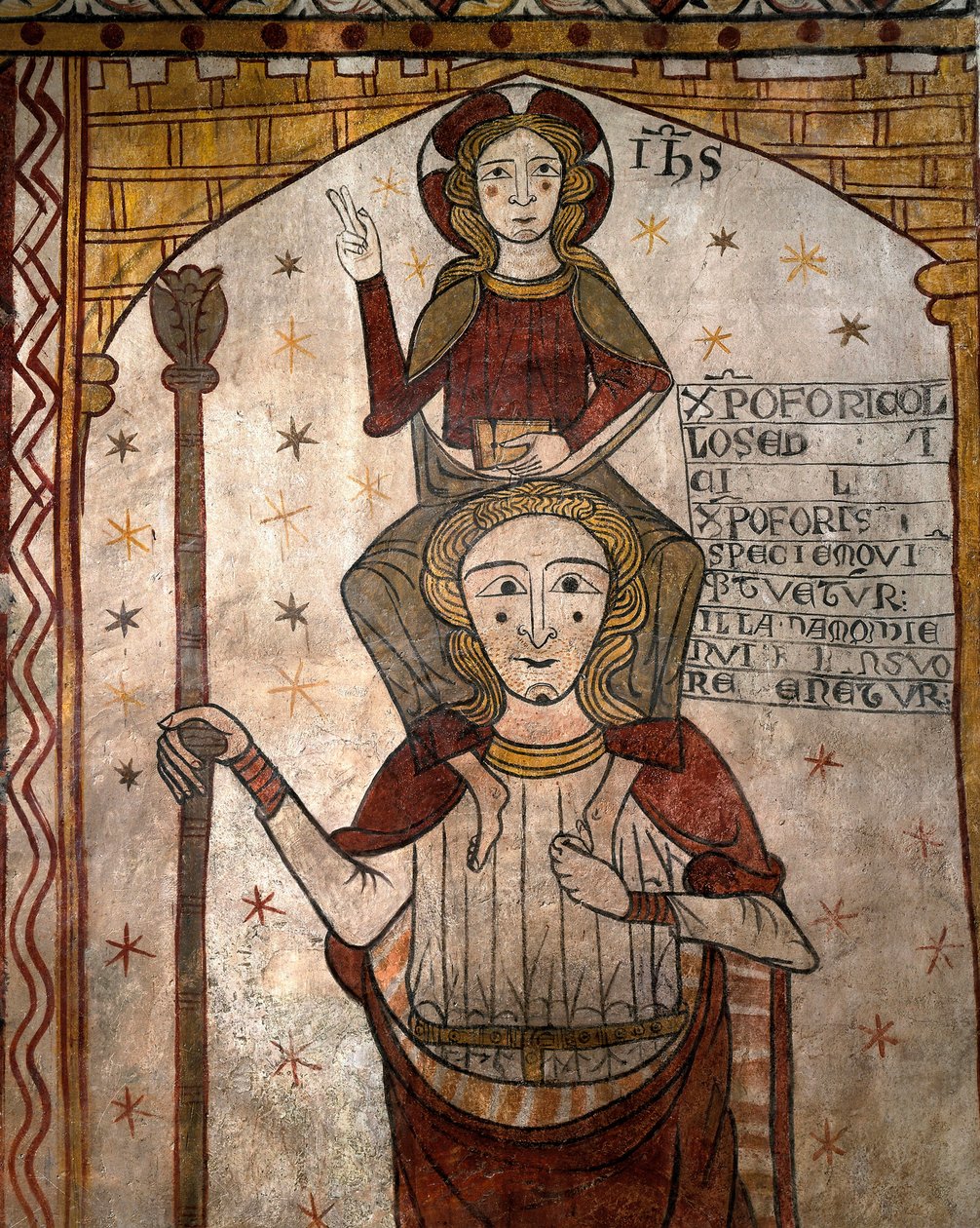 San Cristoforo che porta il Bambino Gesù, c.1285 (affresco) da Unknown artist