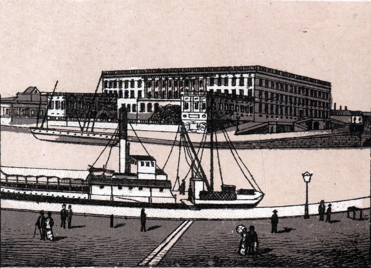 Stoccolma, Svezia: vista del castello reale in "Il mondo illustra 168 vedute" da Unknown artist