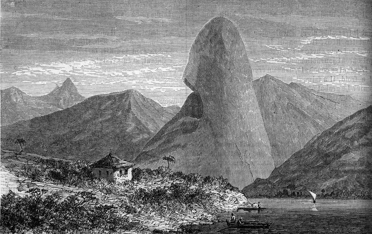 Pan di Zucchero, vicino a Rio de Janeiro, Brasile. Incisione in “Le Journal de la jeunesse” da Unknown artist