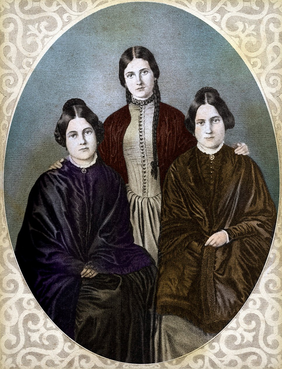 Le sorelle Fox Margaretta, Kate e Leah, pioniere dello spiritualismo da Unknown artist