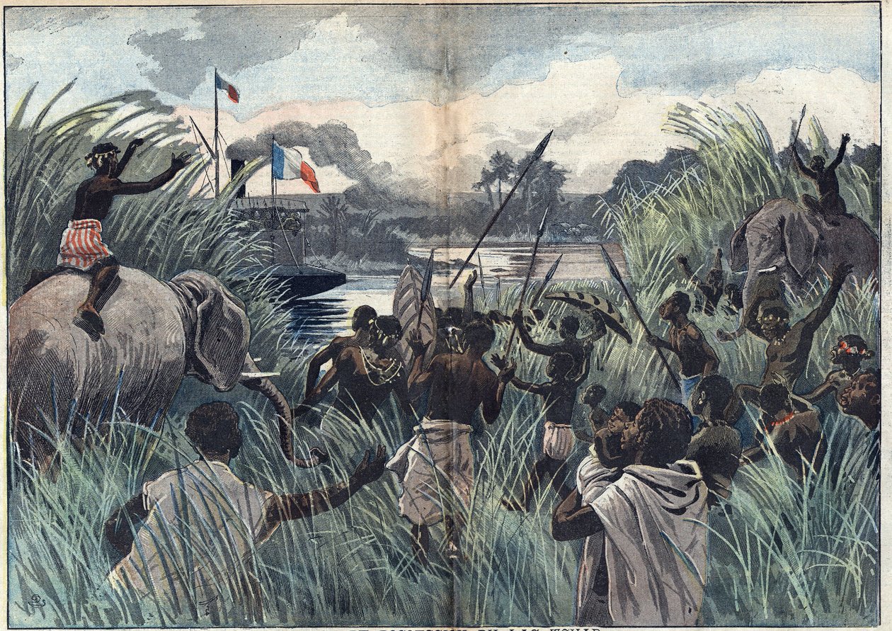 Presa di possesso del Lago Ciad (Africa) da Unknown artist