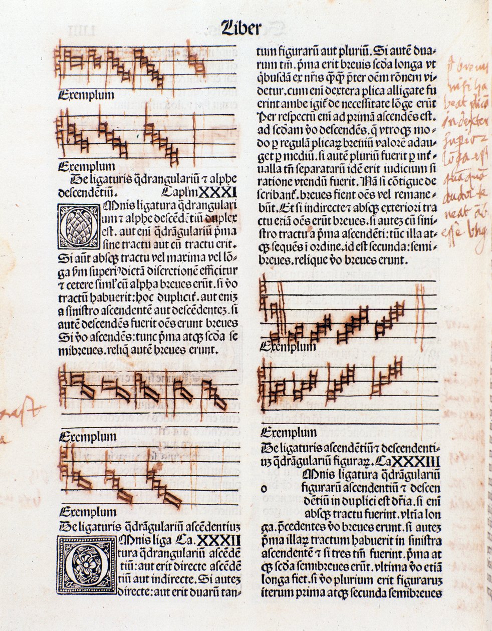 Pagina di testo e annotazioni manoscritte da L