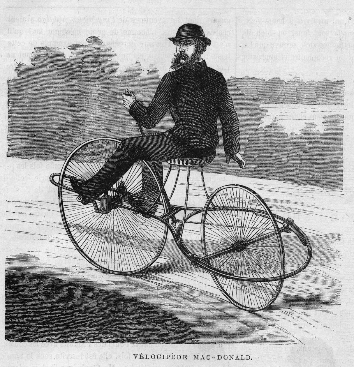 Il velocipede americano Mac-Donald. 1869 da Unknown artist