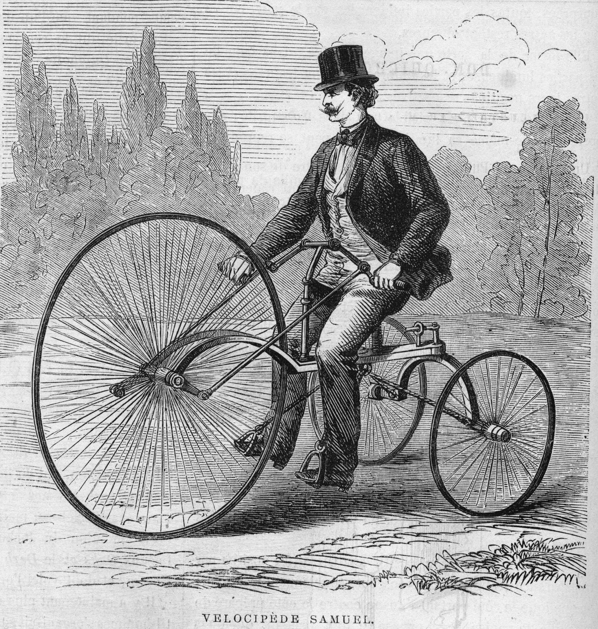 Il velocipede americano di Isaac Samuel. 1869 da Unknown artist
