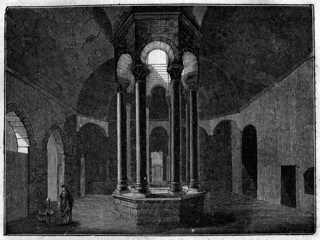 I bagni arabi di Girona (Girona) in Spagna da Unknown artist