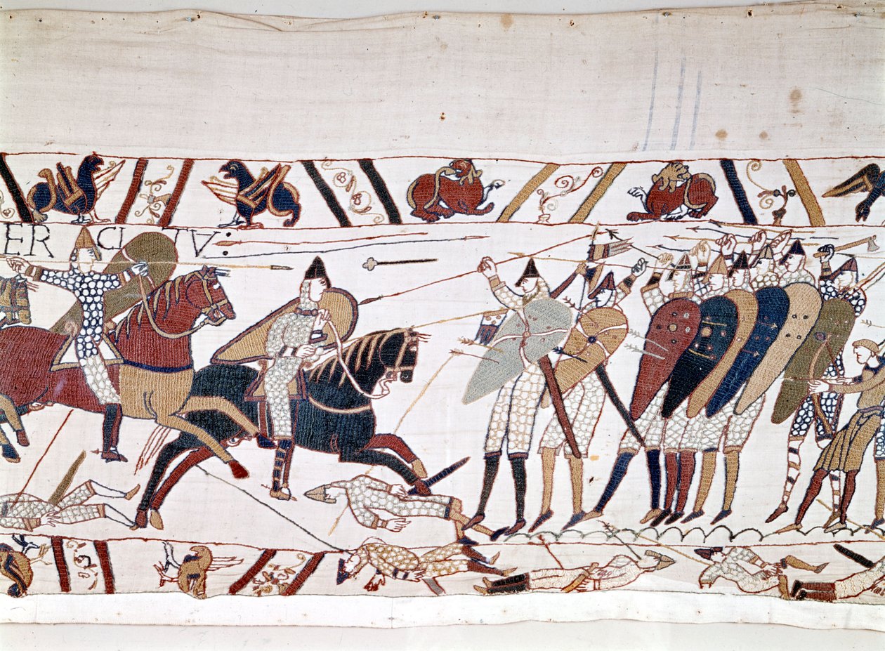 La Battaglia di Hastings, vinta da Guglielmo I il Conquistatore il 14/10/1066 durante la quale morì il re Harold II d