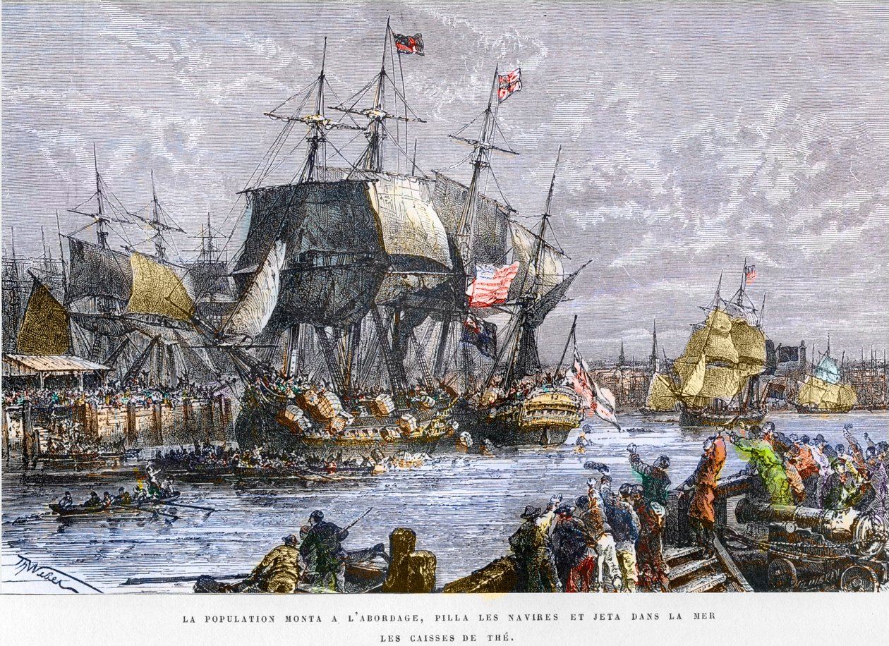 Il Boston Tea Party, 16 dicembre da Unknown artist