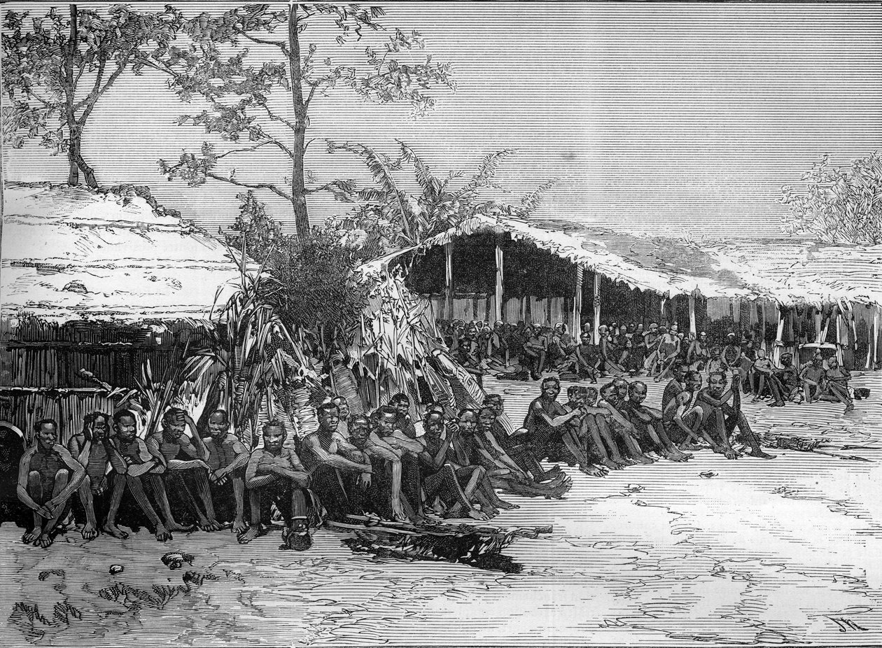 La missione Brazza in Africa occidentale (Pietro Paolo Savorgnan di Brazza o Pierre Paul François Camille Savorgnan de Brazza) da Unknown artist