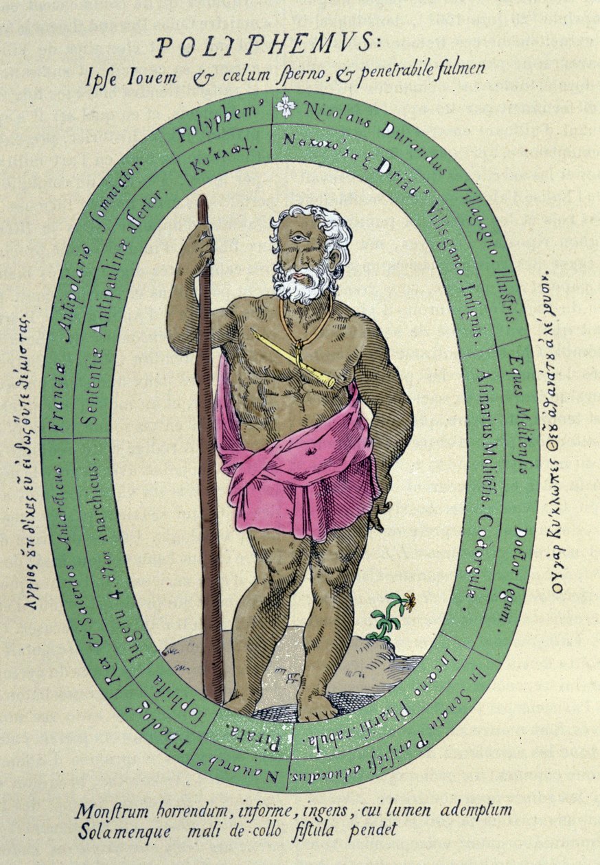 Il Ciclope Polifemo, satira contro Nicolas Durand de Villegagnon, militare ed esploratore francese da Unknown artist