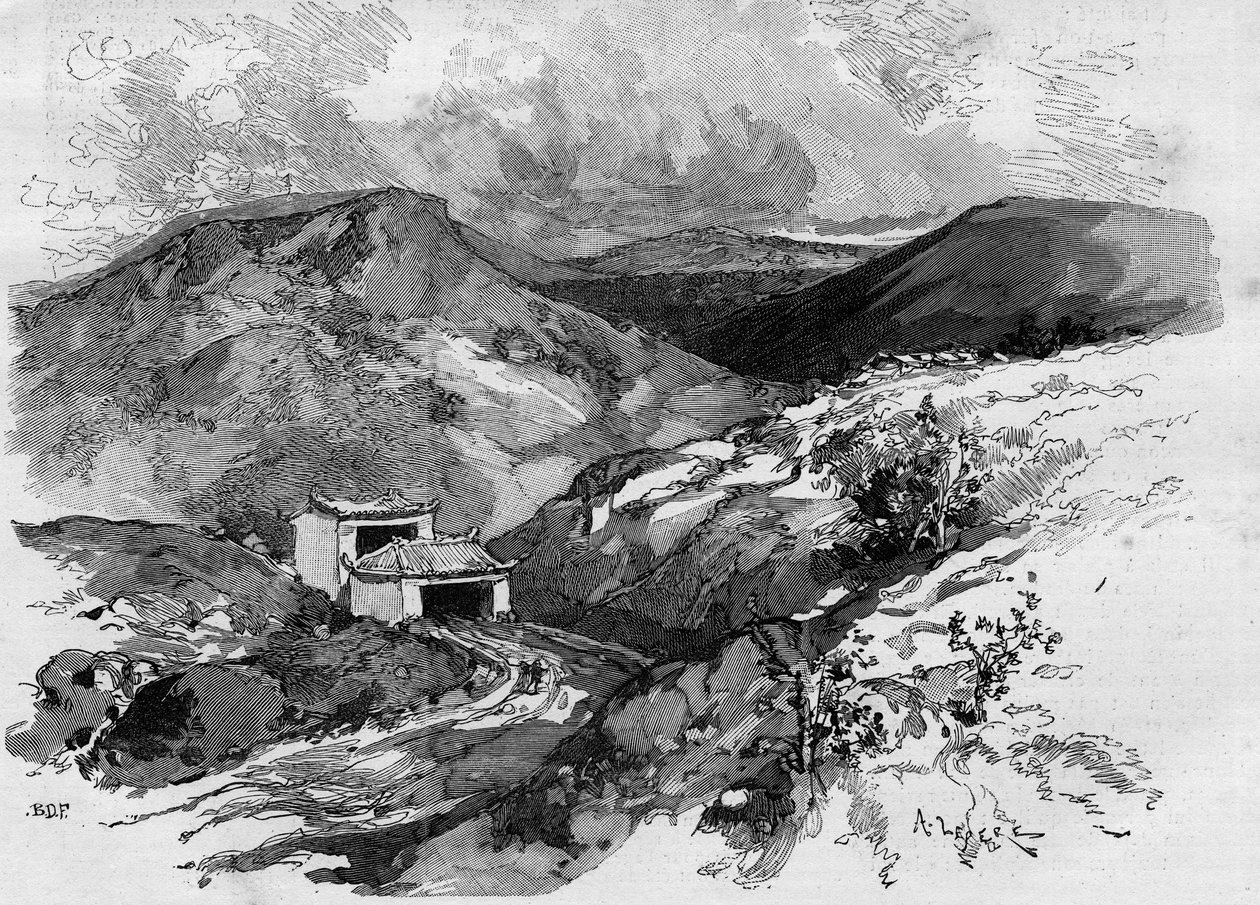 La Porta della Cina al confine del Tonchino. Incisione in 