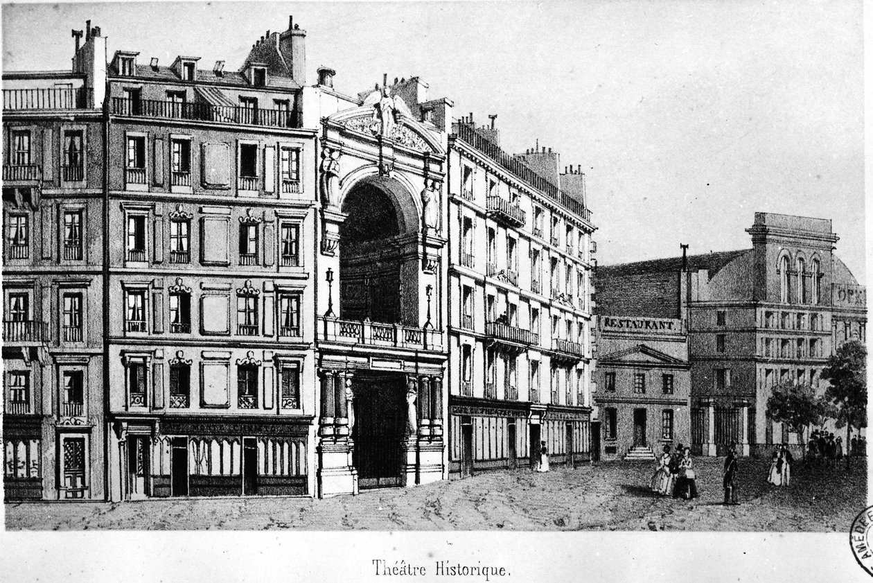 Il Teatro Storico nel 19° secolo - incisione, Carnavalet da Unknown artist