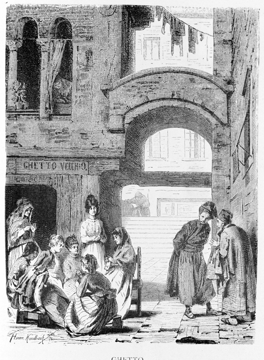 Il ghetto ebraico di Venezia nel XIX secolo. da Unknown artist