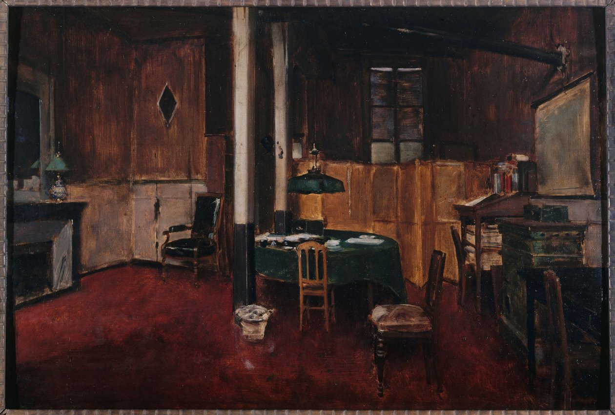 La redazione del Journal des débats, 1889 circa (olio su tavola) da Unknown artist