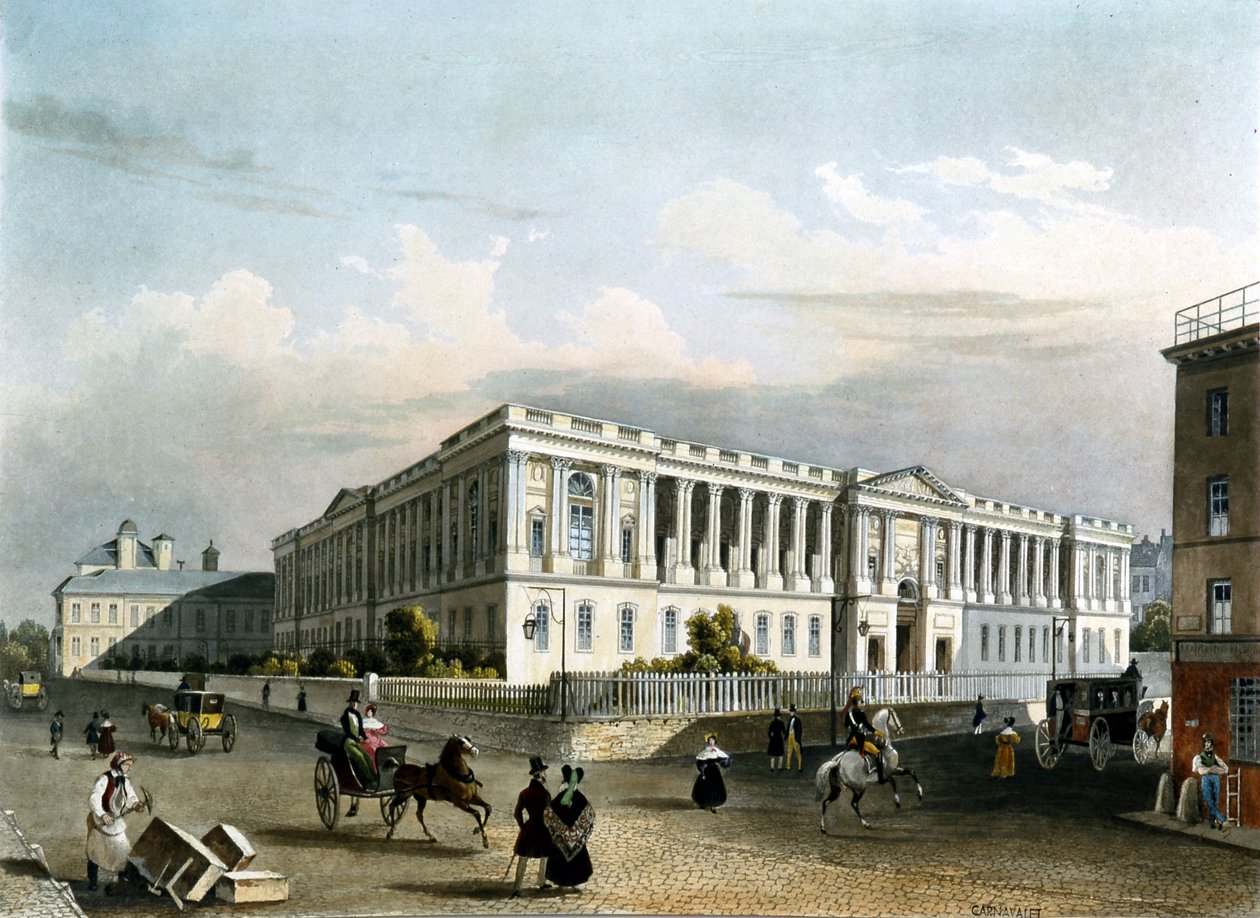 Il Louvre intorno al 1840 da Unknown artist