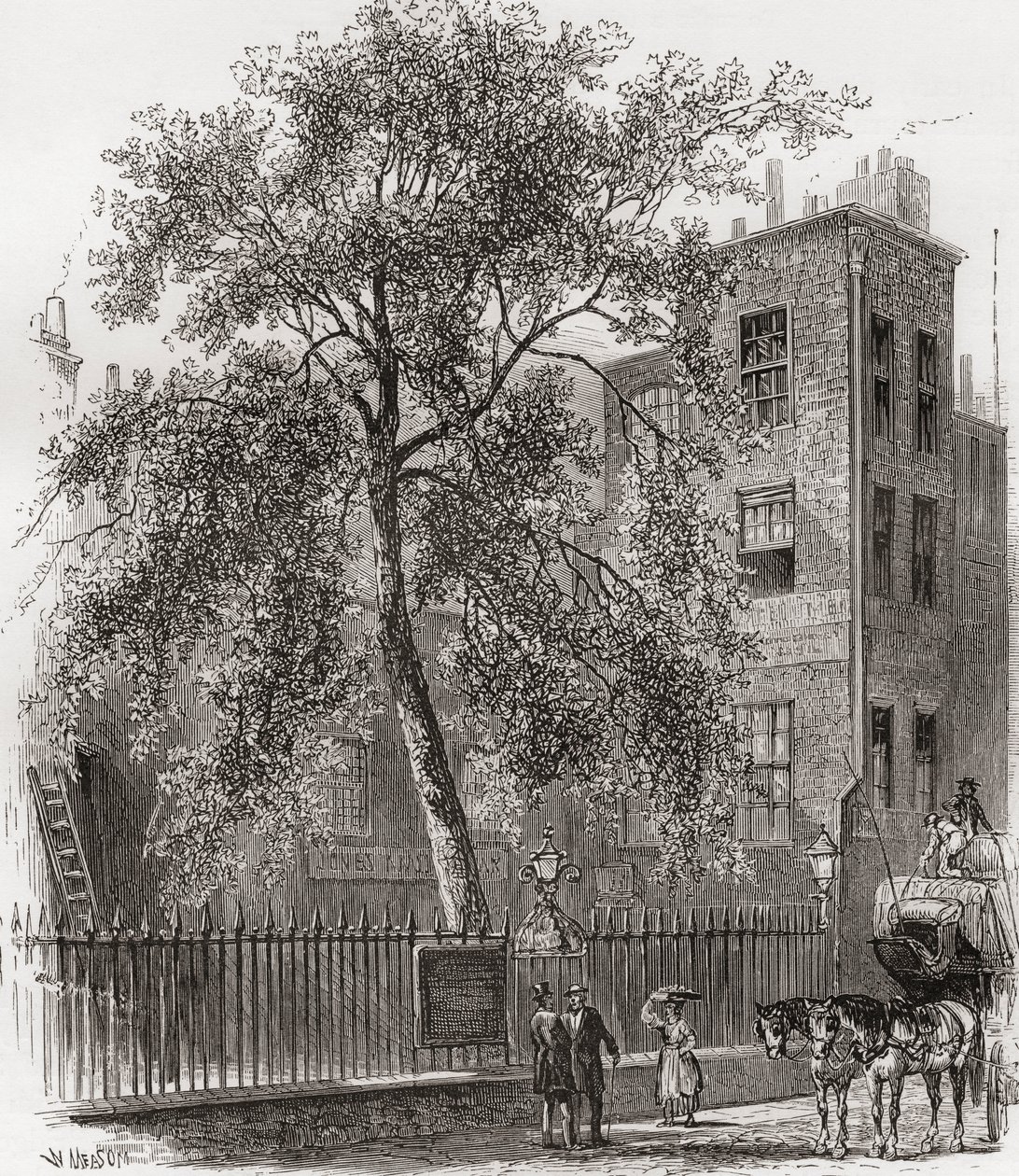 Il platano, Wood Street, Cheapside, Londra, Inghilterra nel XIX secolo da Unknown artist