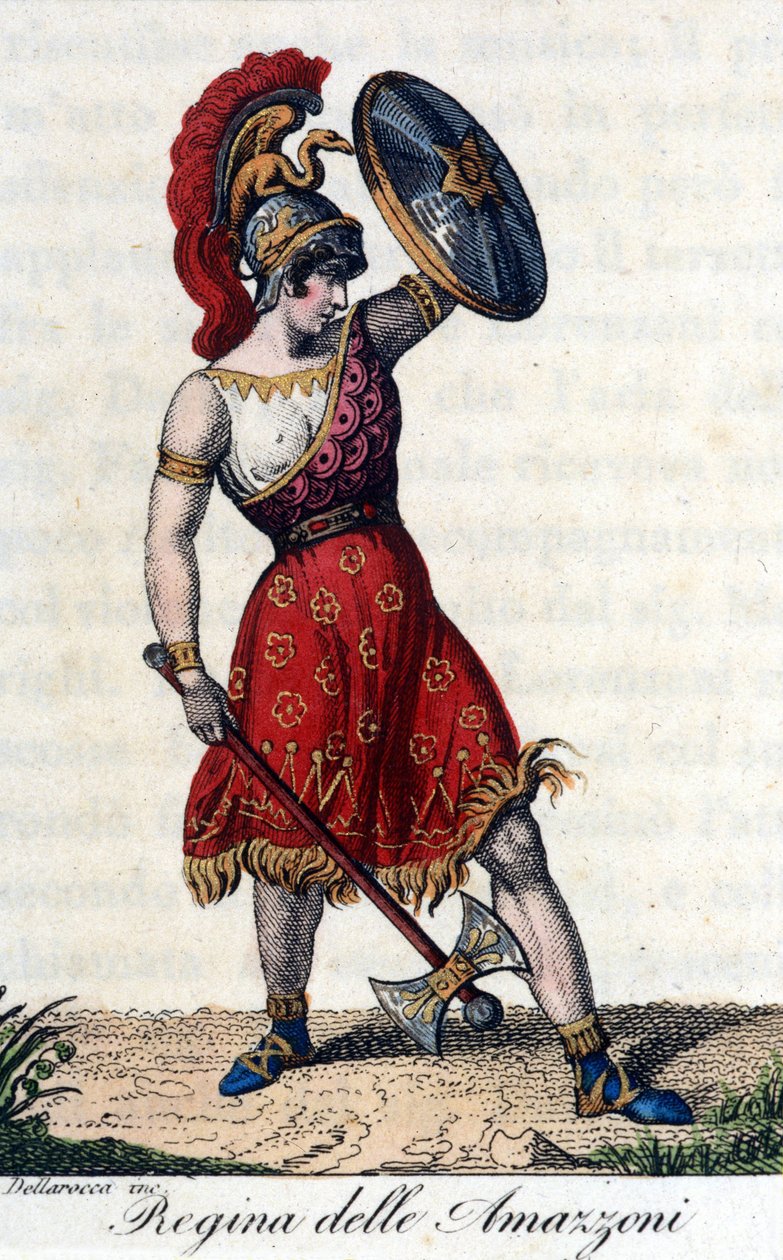 La regina delle Amazzoni. Illustrazione di un libretto d
