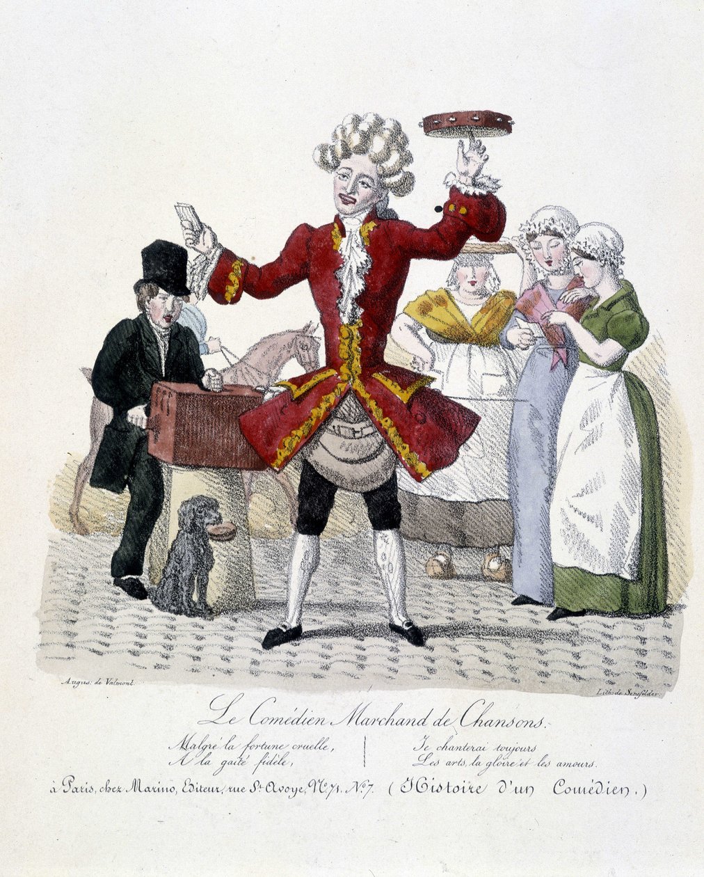 Il Commerciante di Canzoni Comico, c. 1820 da Unknown artist
