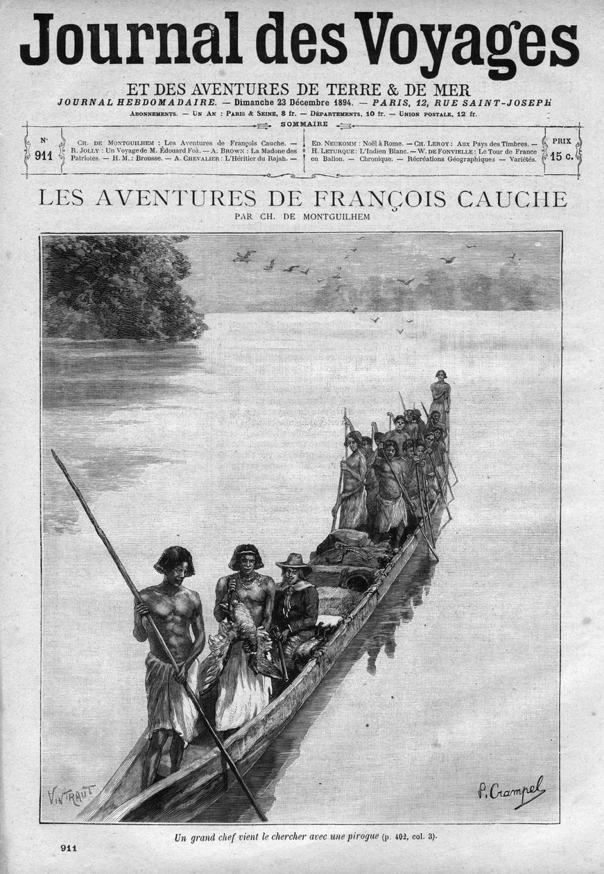 Le avventure di Francois Cauche (circa 1606-dopo il 1638) esploratore francese del XVII secolo da Unknown artist